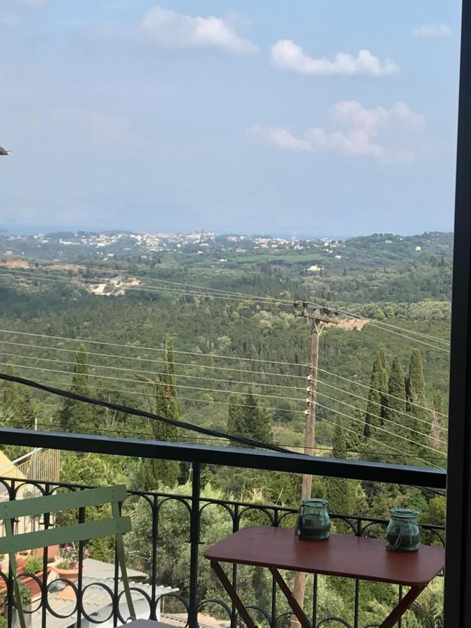 Schoenes Familienappartement In Pelekas, Corfu Mit Meerblick Exterior foto