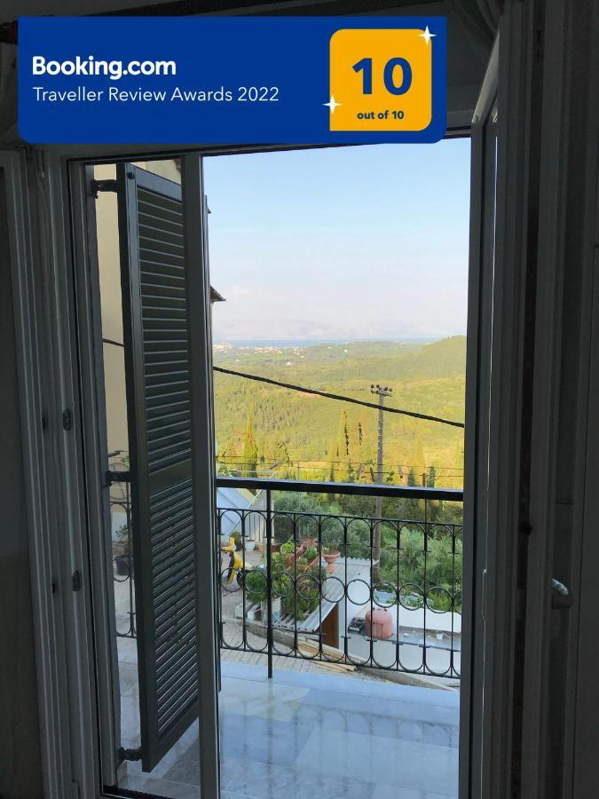 Schoenes Familienappartement In Pelekas, Corfu Mit Meerblick Exterior foto