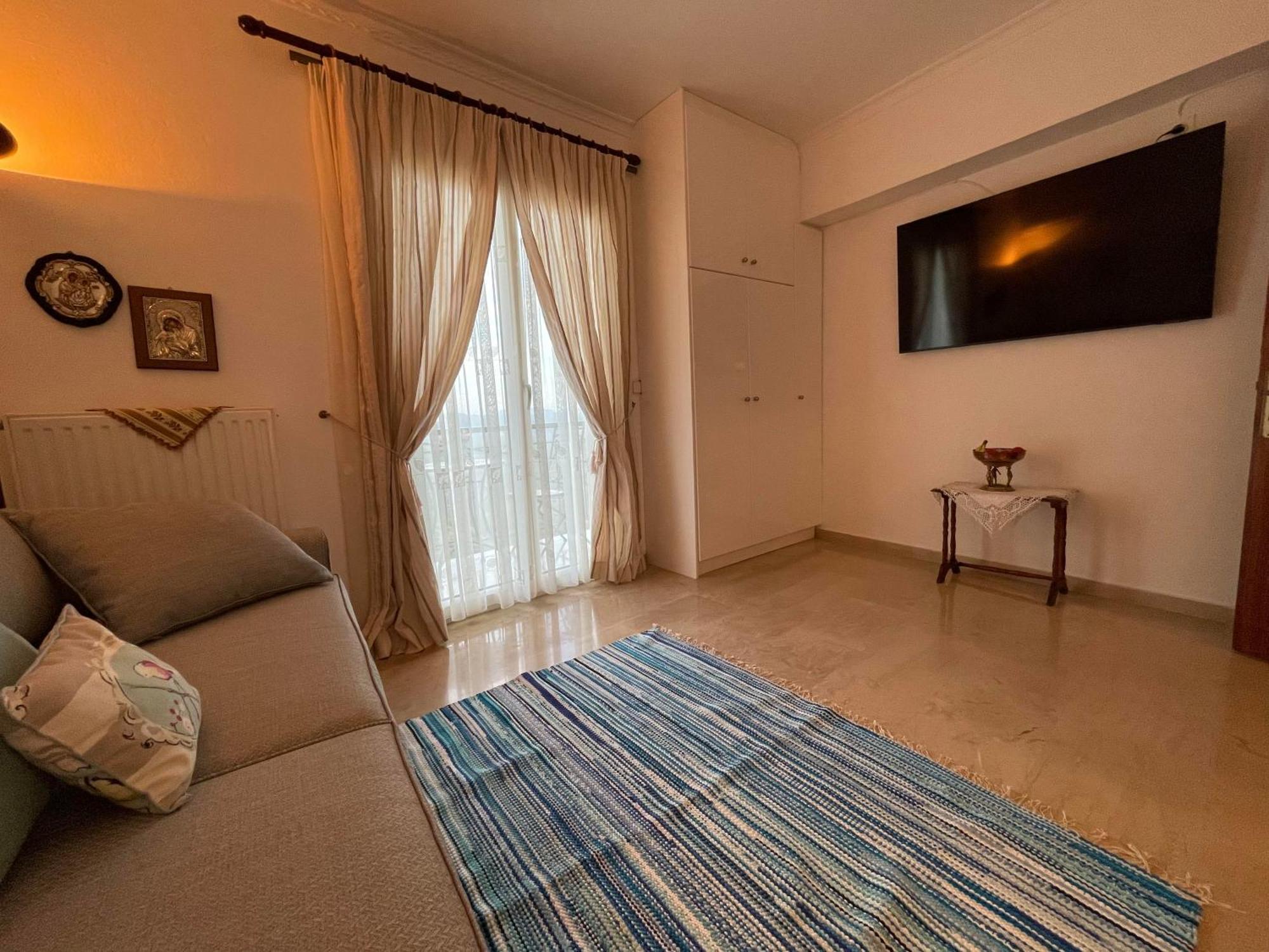 Schoenes Familienappartement In Pelekas, Corfu Mit Meerblick Exterior foto